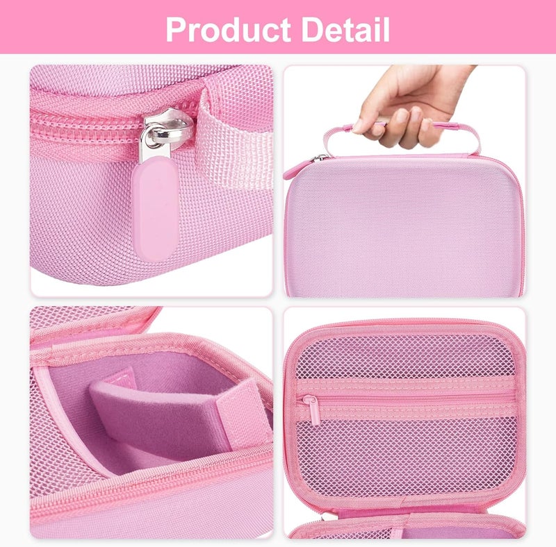 Hikkon Camera Case Compatible for ESOXOFFORE/Upgrade/Dylanto/Yehtta/HiMont/CAMCLID Kids Instant Print Camera Toy,Portable Digital Camera Storage Holder Organizer Bag (Case Only) - Pink - Image 3